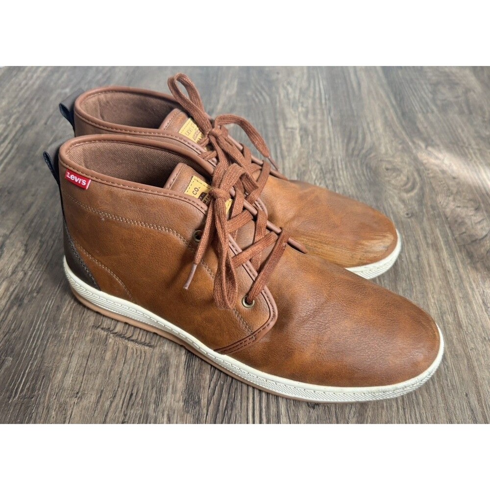 Levi's Brown Synthetic Lace-Up Ankle Boots Men's US 12 EU 46.5 UK 11 51883309H